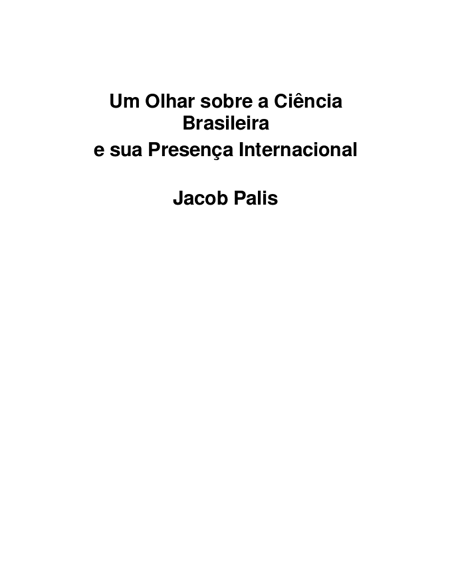 Ciência brasileira e sua presença internacional